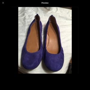 J.Crew royal blue suede flats SZ 9